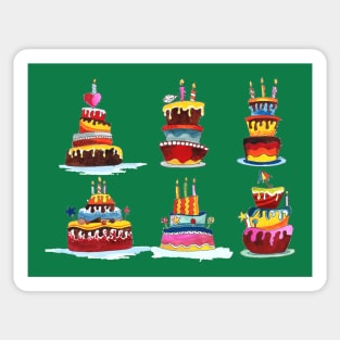 Birthday Cake Set Sticker